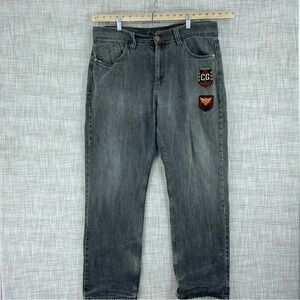 Coogi Mens Size 40x34 gray distressed jeans relaxed baggy 3118